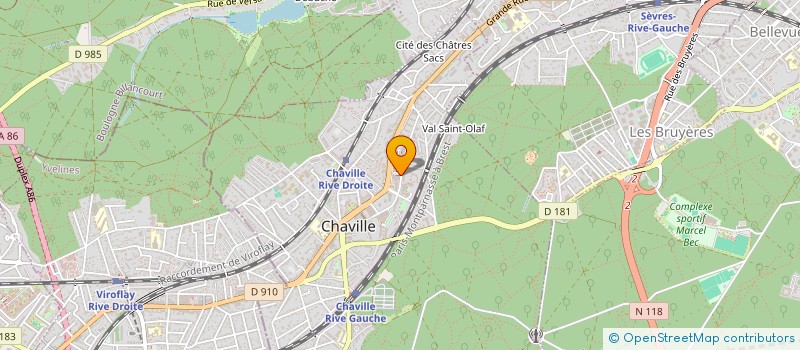 localisation de l'entreprise ACTION INFORM ACCIDENT PREV ET SECURITE à CHAVILLE
