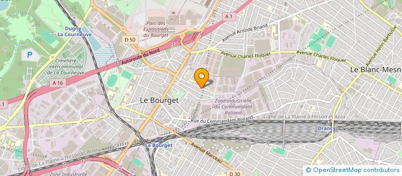 localisation de l'entreprise ACTION JEUNESSE  LE BOURGET