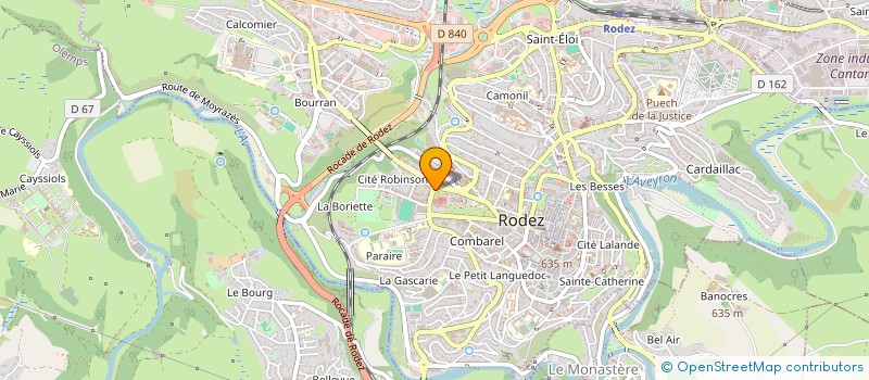 localisation de l'entreprise ACTION JEUNESSE ARMEES DE L AVEYRON  RODEZ