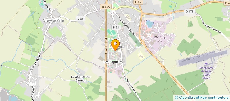 localisation de l'entreprise ACTION JEUNESSE DES CAPUCINS 70  GRAY