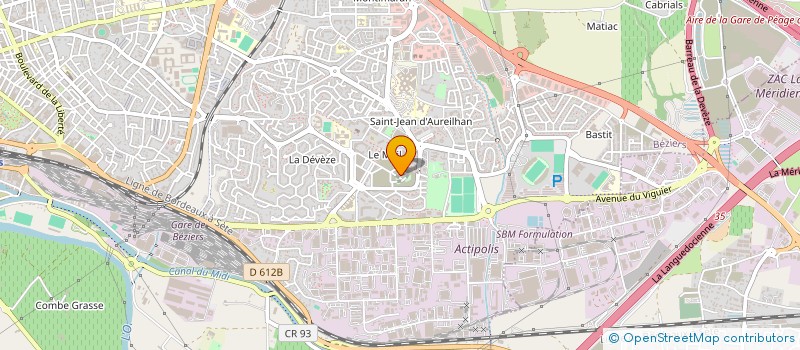 localisation de l'entreprise ACTION JEUNESSE ENFANCE FAMILLE à BEZIERS