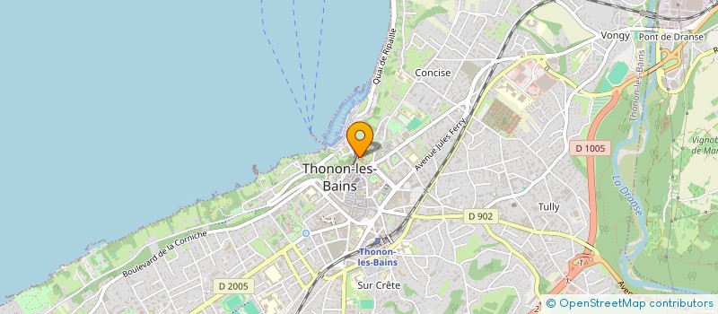 localisation de l'entreprise ACTION JEUNESSE ENFANCE FAMILLE THONON à THONON LES BAINS