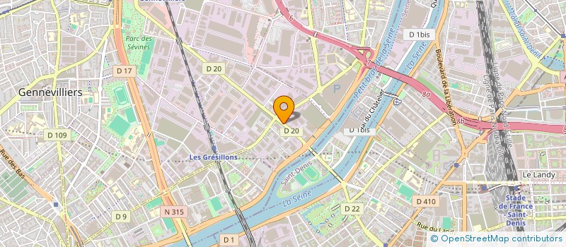 localisation de l'entreprise ACTION LIGHT à GENNEVILLIERS