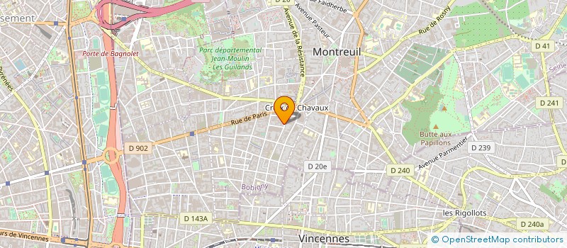 localisation de l'entreprise ACTION MANAGEMENT CONSEIL COMMUNICATION à BAGNOLET