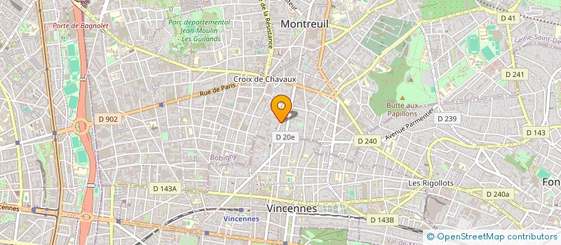 localisation de l'entreprise ACTION MARKETING INTERNATIONALE à MONTREUIL