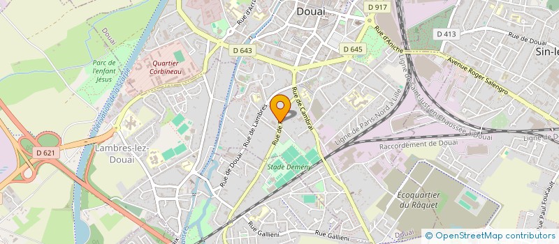 localisation de l'entreprise ACTION MBAZI à DOUAI