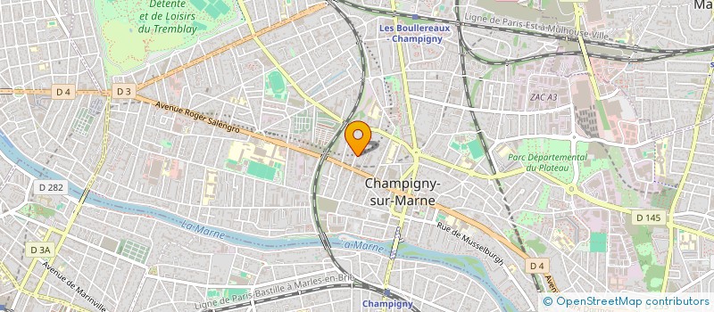 localisation de l'entreprise ACTION METAL PLUS à CHAMPIGNY-SUR-MARNE