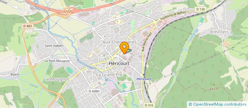 localisation de l'entreprise ACTION MULTI-SERVICE à HERICOURT
