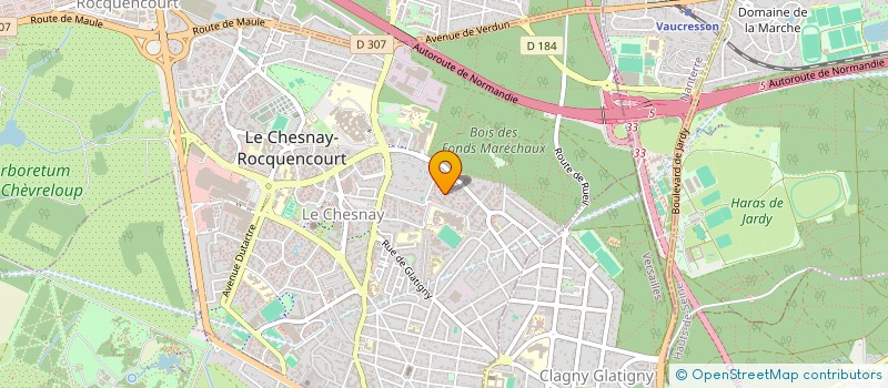 localisation de l'entreprise ACTION MUSICALE PIERRE WISSMER  LE CHESNAY-ROCQUENCOURT