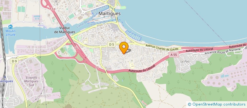 localisation de l'entreprise ACTION PACA SPORT à MARTIGUES