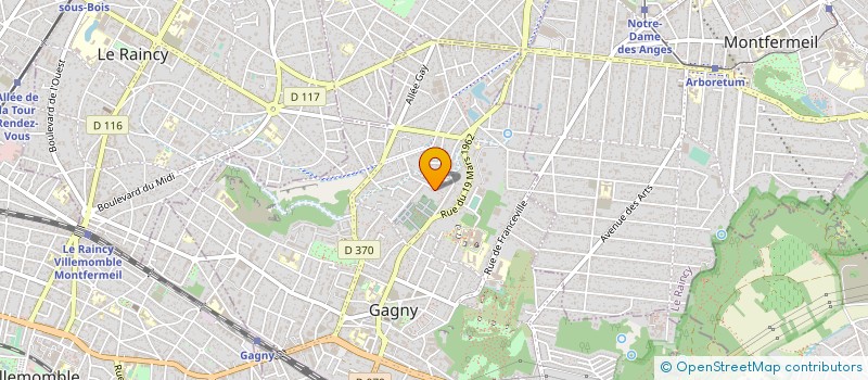 localisation de l'entreprise ACTION POUR L'INSERTION à GAGNY