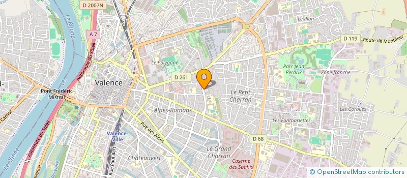 localisation de l'entreprise ACTION POUR LA JEUNESSE ENFANCE FAMILLE à VALENCE