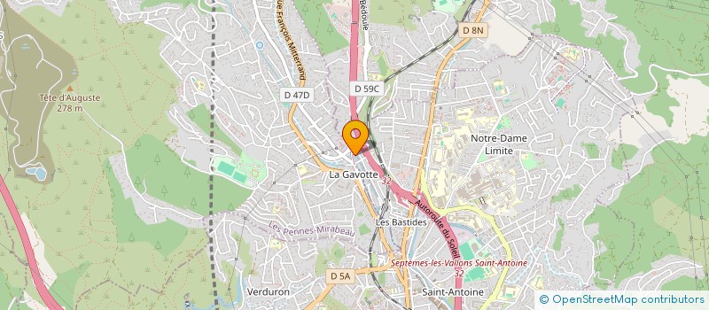 localisation de l'entreprise ACTION POUR LA JEUNESSE ET LA FAMILLE DE ST ANTOINE à MARSEILLE