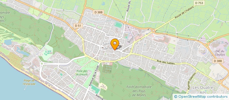 localisation de l'entreprise ACTION PREVENTION SECURITE ROUTIERE à SAINT-JEAN-DE-MONTS