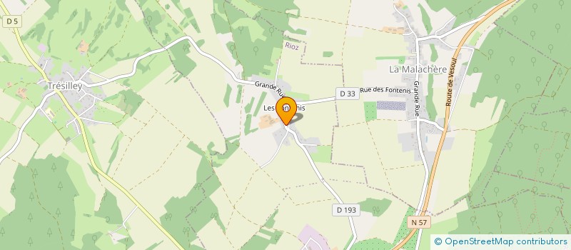 localisation de l'entreprise ACTION PUB à VORAY SUR L'OGNON