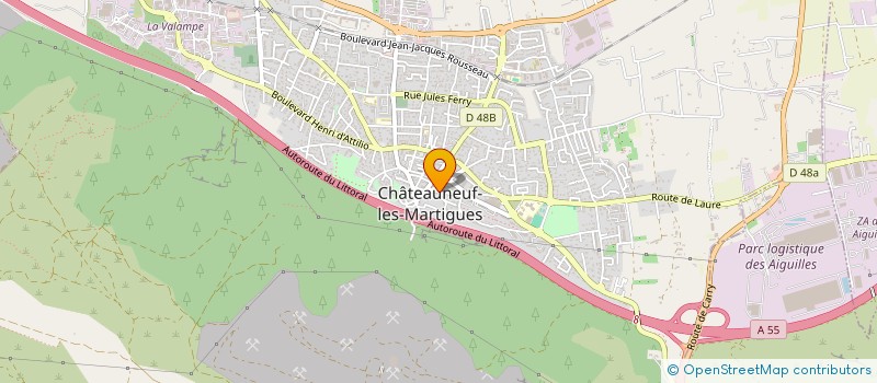 localisation de l'entreprise ACTION RAMONAGE PLOMBERIE  CHATEAUNEUF-LES-MARTIGUES