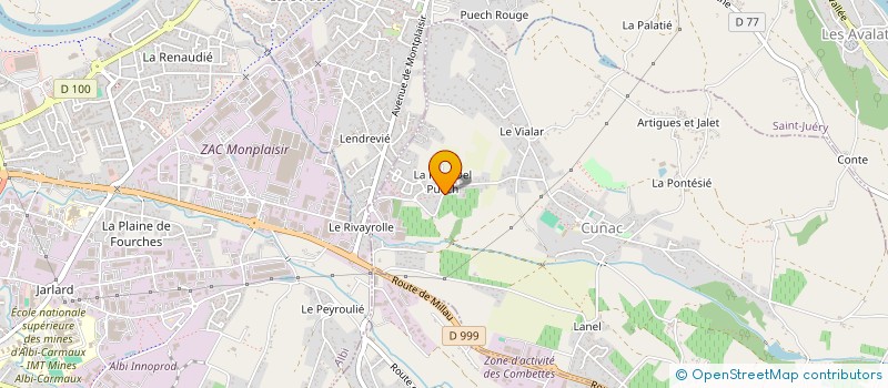 localisation de l'entreprise ACTION SANTE SERVICES A2S  CUNAC