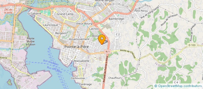 localisation de l'entreprise ACTION SECURITE GUADELOUPEENNE à LES ABYMES