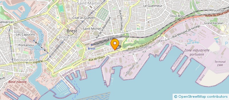 localisation de l'entreprise ACTION SERRURERIE à BREST