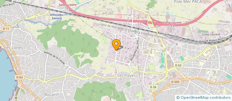 localisation de l'entreprise ACTION SERVICES DU BATIMENT à SIX-FOURS-LES-PLAGES