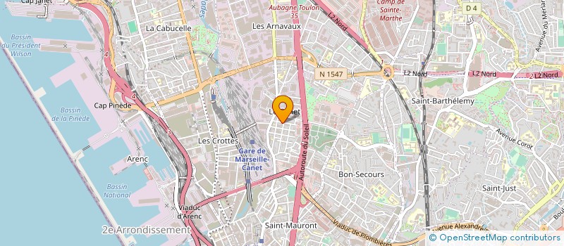 localisation de l'entreprise ACTION SERVICES PACA à MARSEILLE