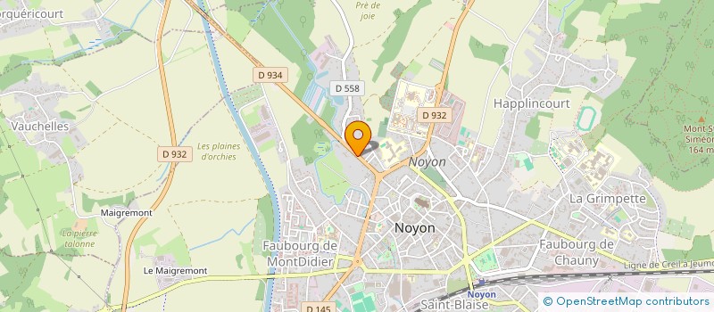 localisation de l'entreprise ACTION SOCIALE  NOYON