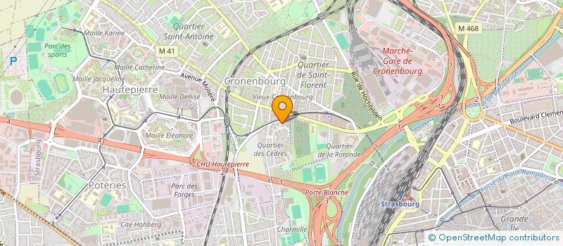 localisation de l'entreprise ACTION SOCIALE EN FAVEUR DU PERSONNEL DE L OPUS 67 à STRASBOURG