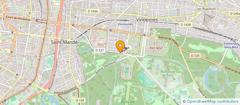 localisation de l'entreprise ACTION SOCIALE FINANCES LOGEMENT à VINCENNES