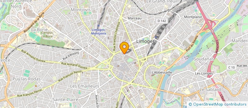 localisation de l'entreprise ACTION SOCIALE INTERM AGENT ETAT LIMOUSI à LIMOGES