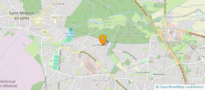 localisation de l'entreprise ACTION SOFTS DEVELOPPEMENT à SAINT-MEDARD-EN-JALLES