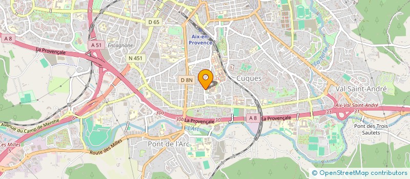 localisation de l'entreprise ACTION SOLIDARITE ET COMMUNICATION  AIX-EN-PROVENCE