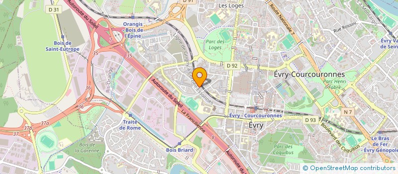 localisation de l'entreprise ACTION SOLIDARITE JEUNESSE  EVRY-COURCOURONNES