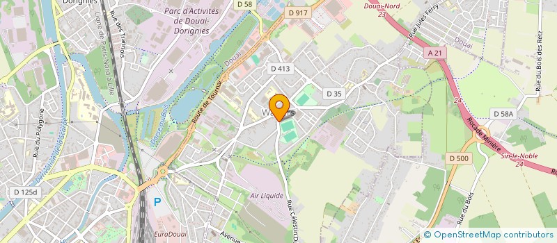 localisation de l'entreprise ACTION TRAVAIL HARMONIE à WAZIERS