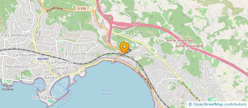 localisation de l'entreprise ACTION VAROISE D ETANCHEITE à SANARY-SUR-MER