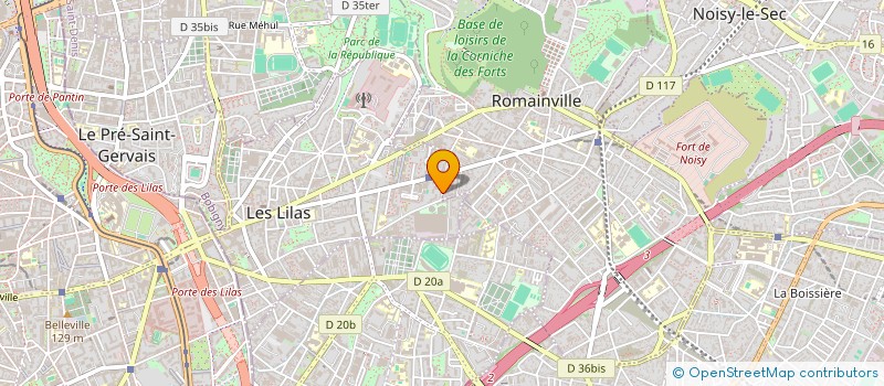 localisation de l'entreprise ACTIONROUTE à LES LILAS