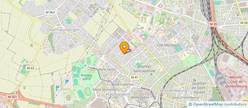 localisation de l'entreprise ACTIONS CLIM CHAUFFAGE à STRASBOURG