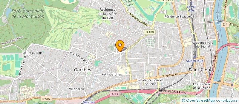 localisation de l'entreprise ACTIONS COMPETENCES PERFORMANCES EUROPE à GARCHES
