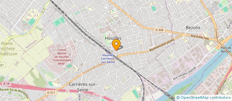 localisation de l'entreprise ACTIONS CULTURELLES EDUCATIVES SOCIALES ET SPORTIVES 229 (ACESS 229) à HOUILLES