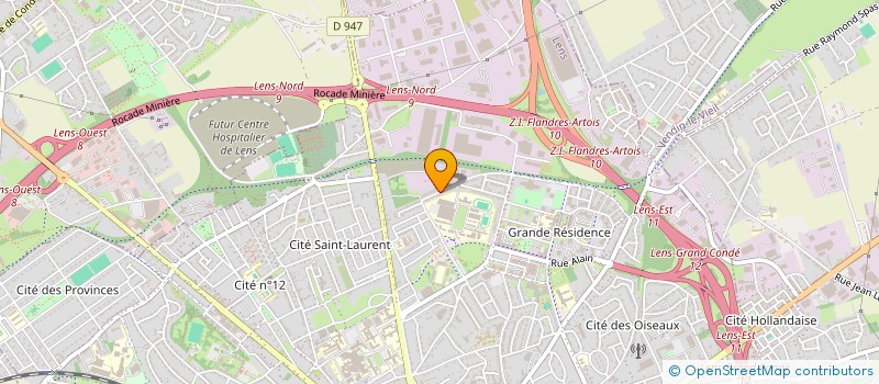 localisation de l'entreprise ACTIONS D AVENIR  LENS