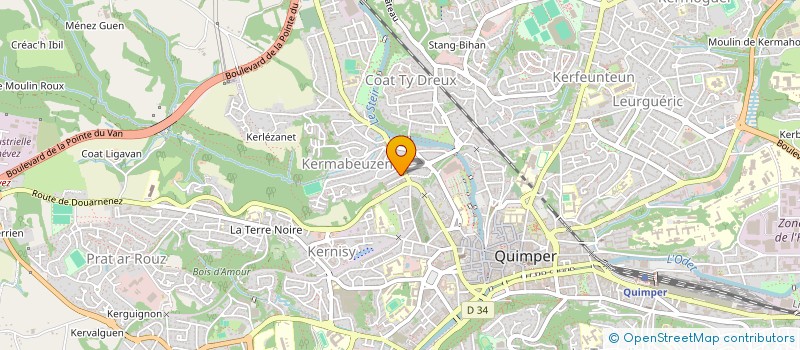 localisation de l'entreprise ACTIONS D'ENTRAIDE ET DE SOLIDARITE 29 à QUIMPER