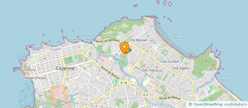 localisation de l'entreprise ACTIONS EDUCATIVES ET CULTURELLES  CAYENNE