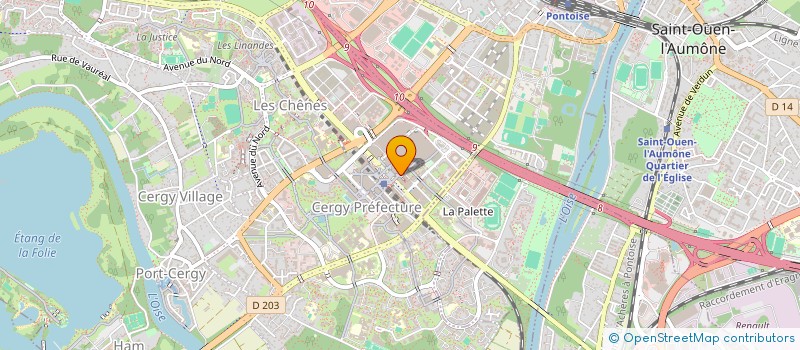 localisation de l'entreprise ACTIONS ET AIDES A L'AFRIQUE  CERGY