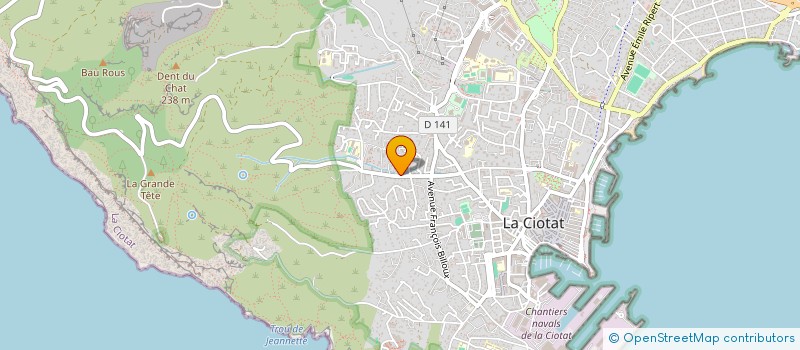 localisation de l'entreprise ACTIONS ET SERVICES  LA CIOTAT