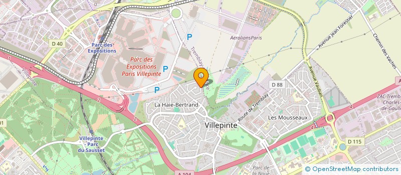 localisation de l'entreprise ACTIONS GOSPEL à VILLEPINTE
