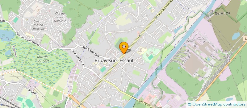 localisation de l'entreprise ACTIONS JEUNES à BRUAY-SUR-L'ESCAUT