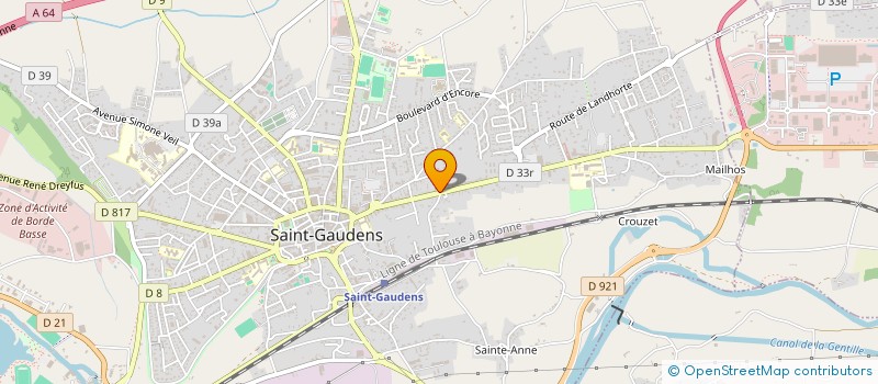 localisation de l'entreprise ACTIONS JEUNES EN COMMINGES 31 à SAINT-GAUDENS