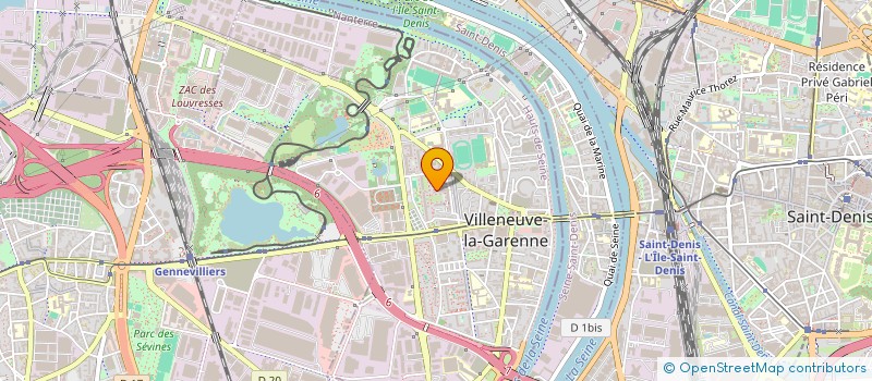localisation de l'entreprise ACTIONS LOCATAIRES 92 HAUTS-DE-SEINE HABITAT à VILLENEUVE-LA-GARENNE