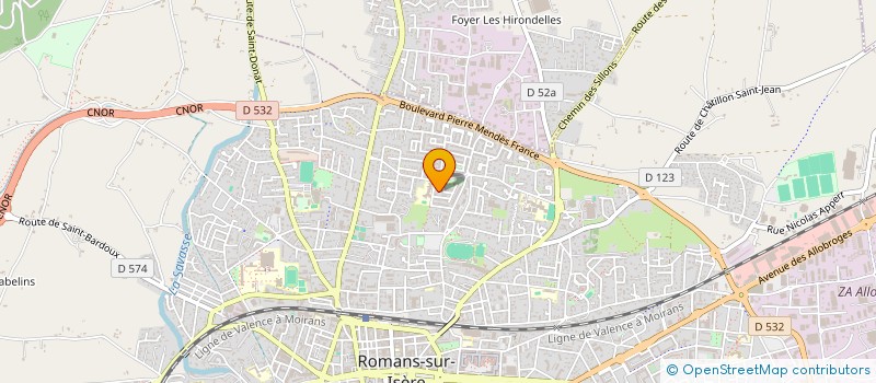 localisation de l'entreprise ACTIONS MEANNES  ROMANS-SUR-ISERE