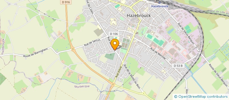 localisation de l'entreprise ACTIONS SOLIDAIRES HAZEBROUCK ET ENVIRONS  HAZEBROUCK