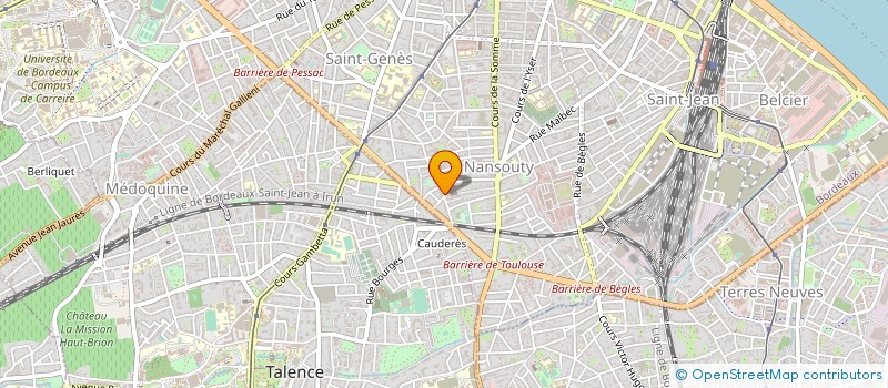 localisation de l'entreprise ACTIONS TRANS à BORDEAUX